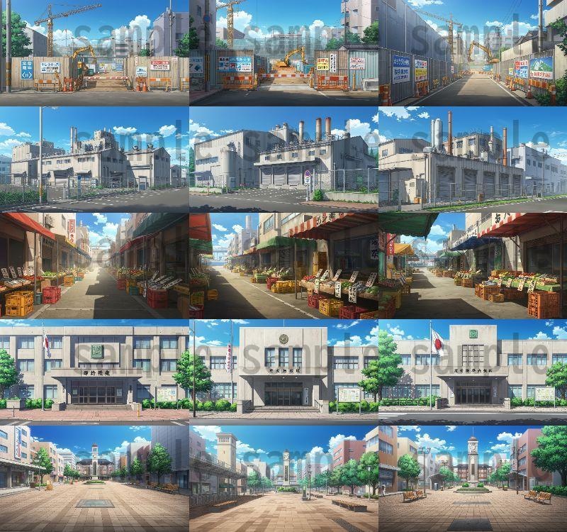 【1660枚】街中の野外 背景イラスト【著作権フリー素材】※1156枚追加しました!