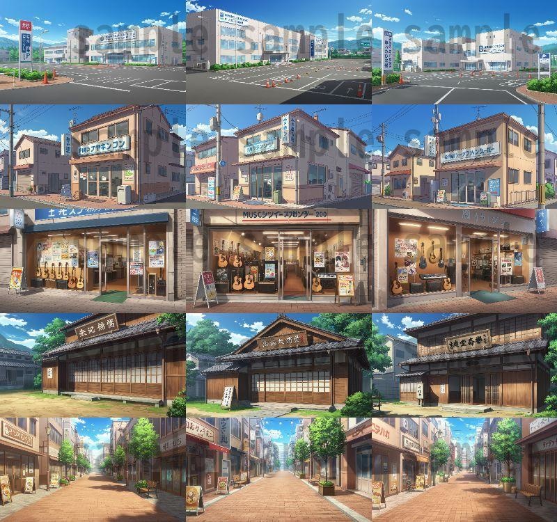 【1660枚】街中の野外 背景イラスト【著作権フリー素材】※1156枚追加しました!