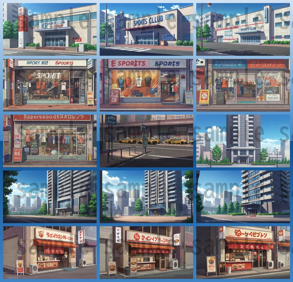 【1660枚】街中の野外 背景イラスト【著作権フリー素材】※1156枚追加しました!