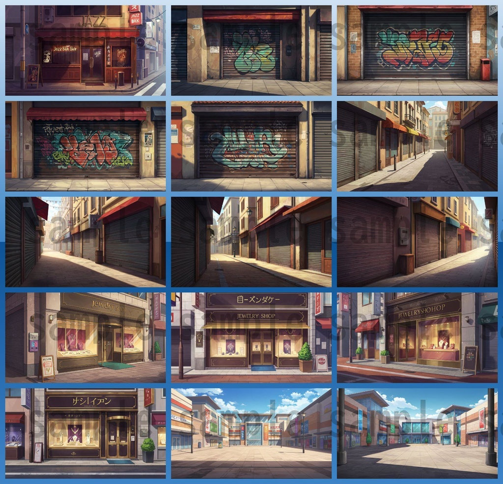 【1660枚】街中の野外 背景イラスト【著作権フリー素材】※1156枚追加しました!