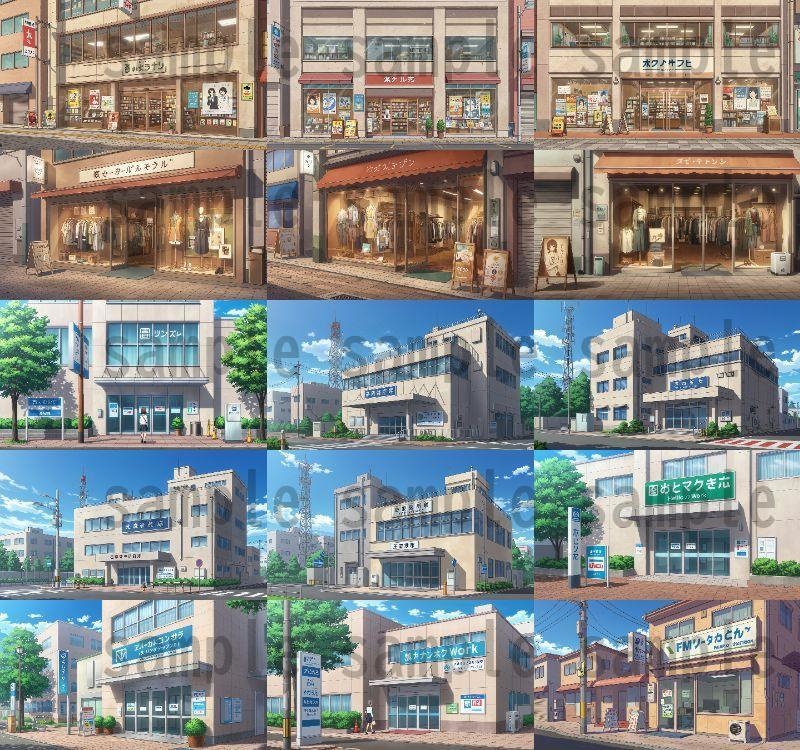 【1660枚】街中の野外 背景イラスト【著作権フリー素材】※1156枚追加しました!