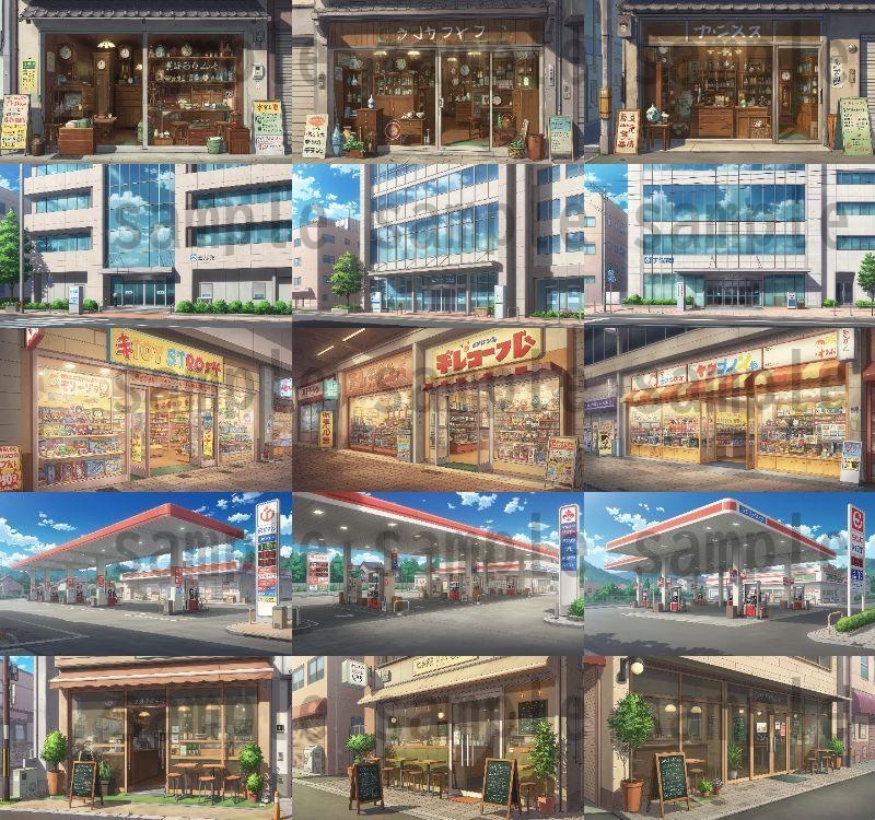 【1660枚】街中の野外 背景イラスト【著作権フリー素材】※1156枚追加しました!