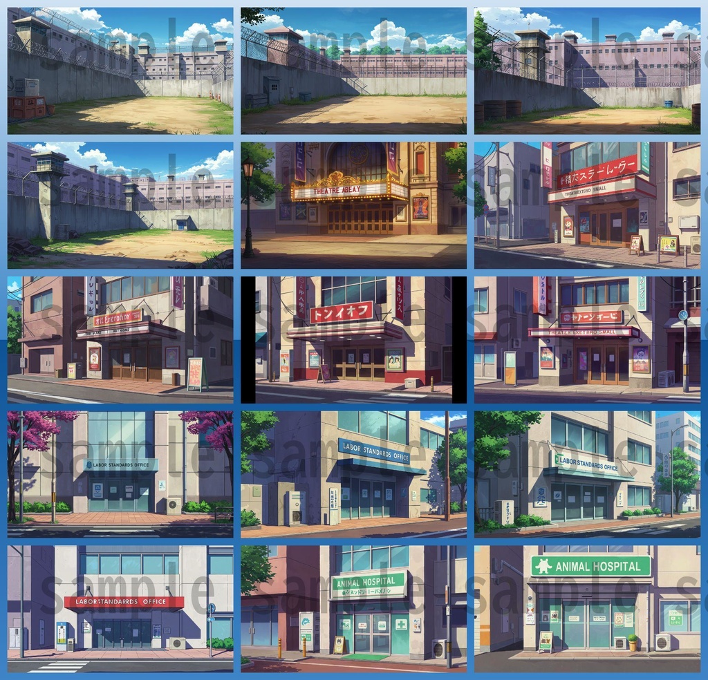 【1660枚】街中の野外 背景イラスト【著作権フリー素材】※1156枚追加しました!