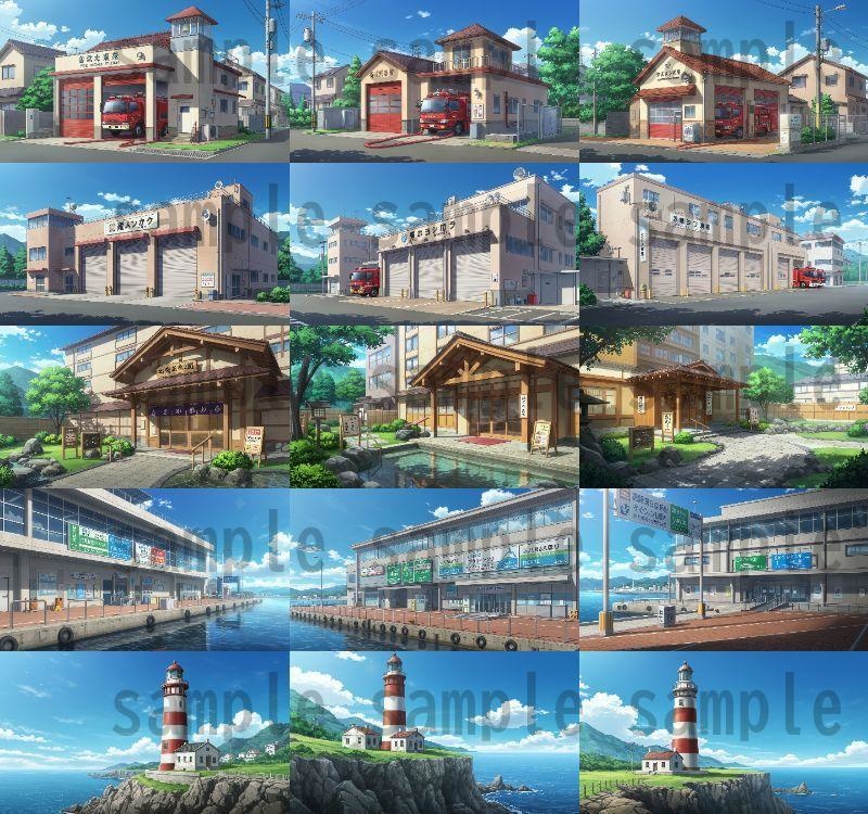 【1660枚】街中の野外 背景イラスト【著作権フリー素材】※1156枚追加しました!