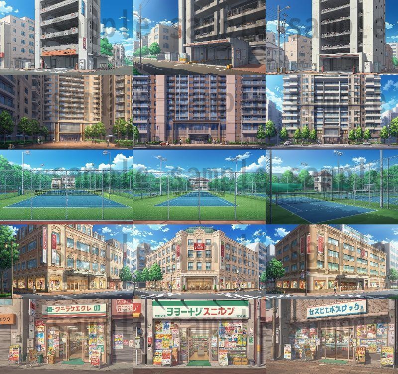 【1660枚】街中の野外 背景イラスト【著作権フリー素材】※1156枚追加しました!