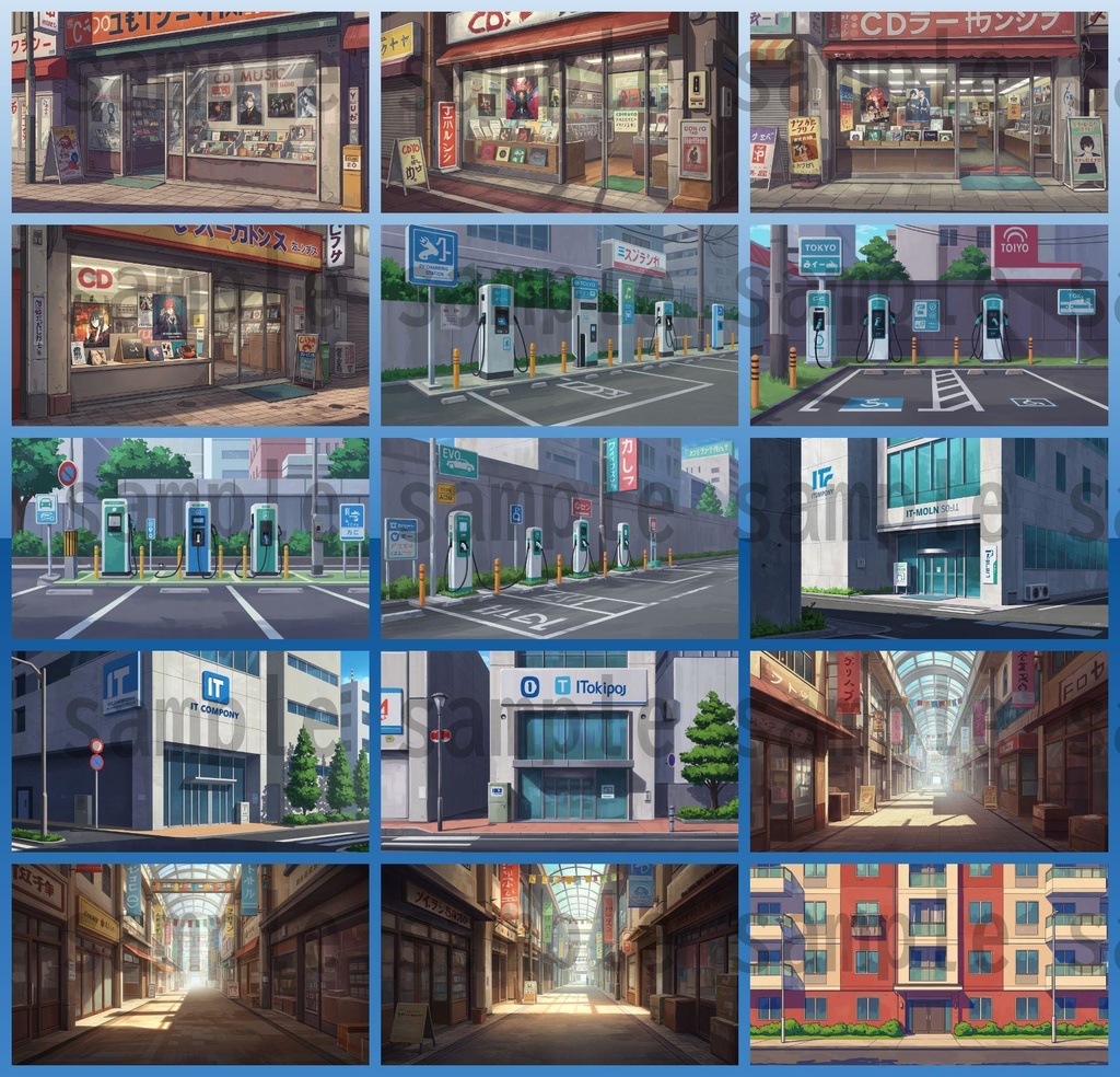 【1660枚】街中の野外 背景イラスト【著作権フリー素材】※1156枚追加しました!