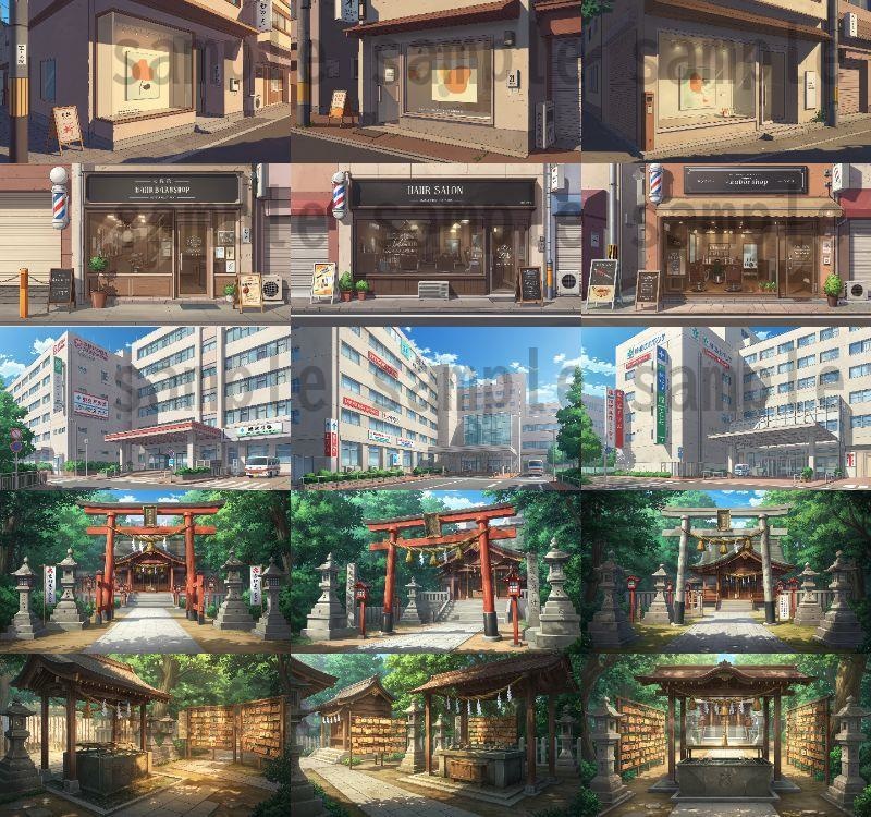 【1660枚】街中の野外 背景イラスト【著作権フリー素材】※1156枚追加しました!