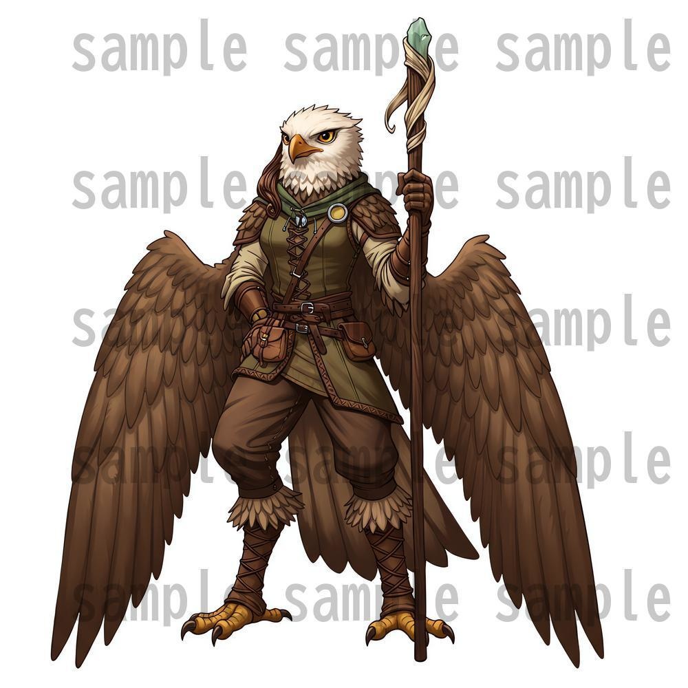 【122枚】獣人・亜人 61種x各2枚 イラスト立ち絵【著作権フリー素材】