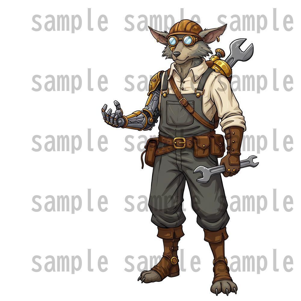 【122枚】獣人・亜人 61種x各2枚 イラスト立ち絵【著作権フリー素材】