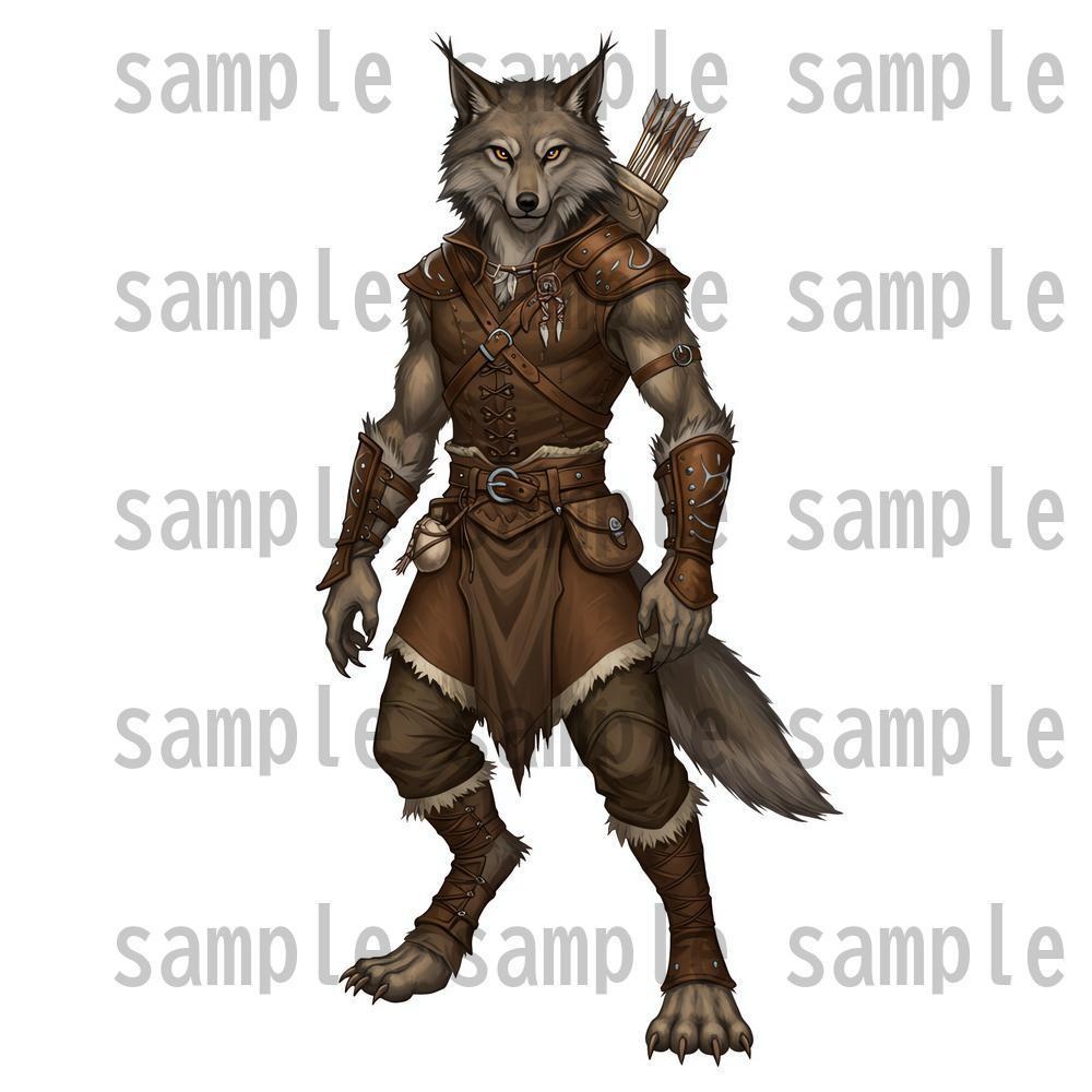 【122枚】獣人・亜人 61種x各2枚 イラスト立ち絵【著作権フリー素材】