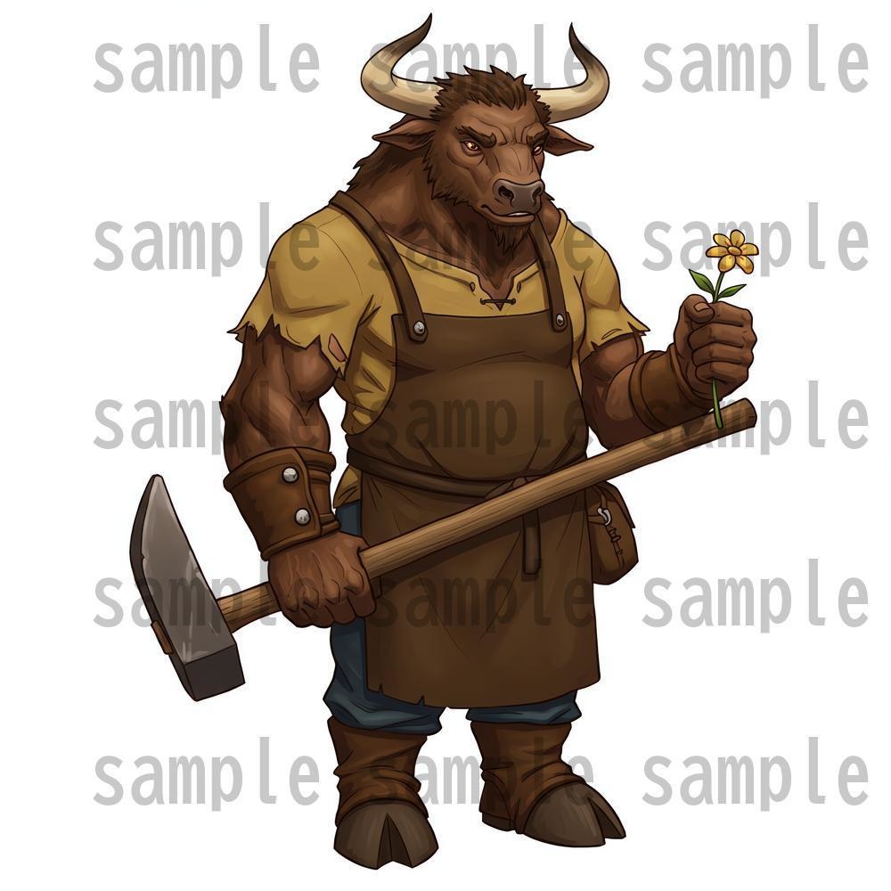 【122枚】獣人・亜人 61種x各2枚 イラスト立ち絵【著作権フリー素材】