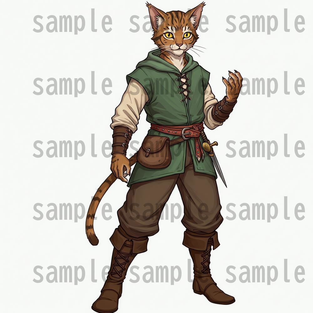 【122枚】獣人・亜人 61種x各2枚 イラスト立ち絵【著作権フリー素材】