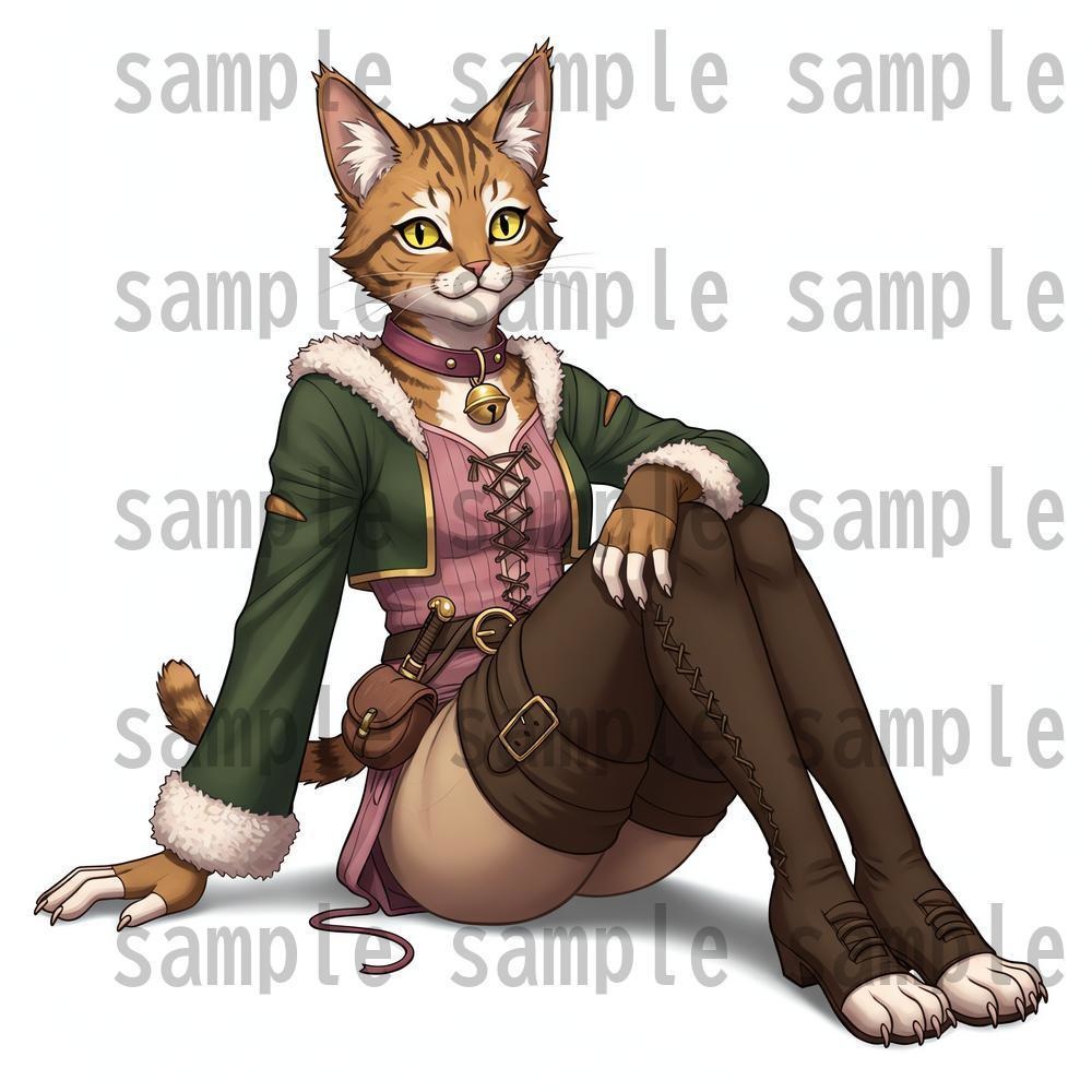 【122枚】獣人・亜人 61種x各2枚 イラスト立ち絵【著作権フリー素材】