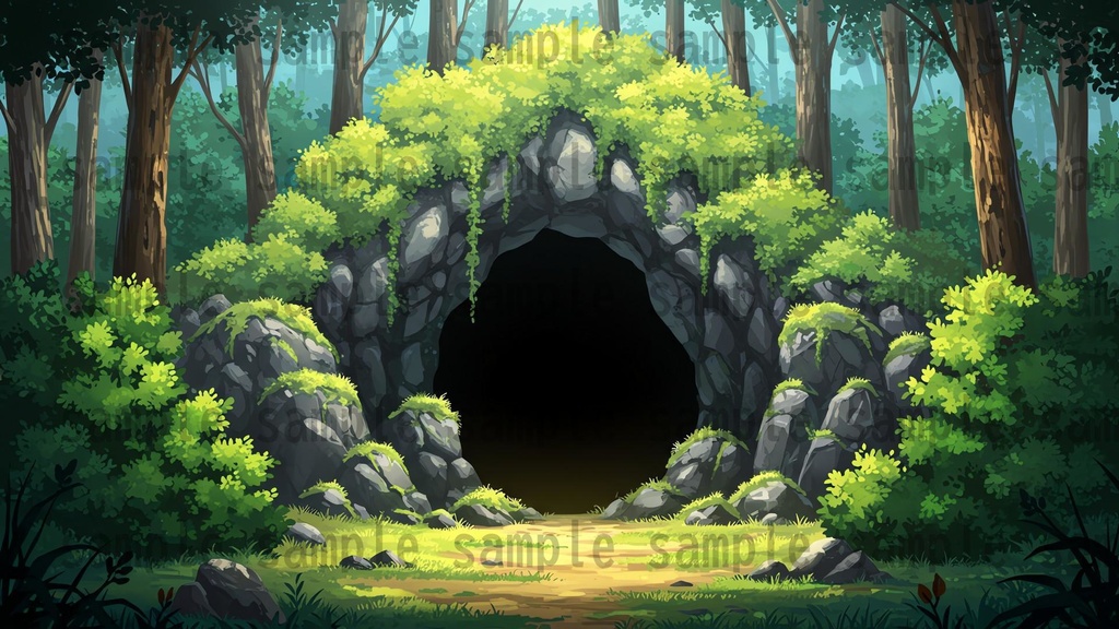 【41枚】ファンタジーRPG 森の背景イラスト【著作権フリー素材】TRPG/風景画/ゲーム