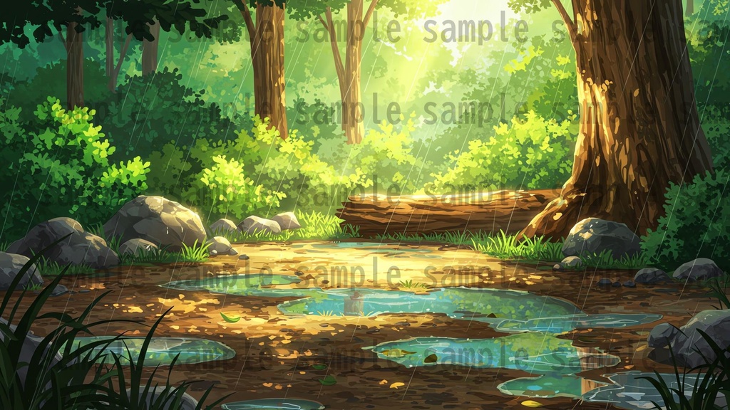 【41枚】ファンタジーRPG 森の背景イラスト【著作権フリー素材】TRPG/風景画/ゲーム