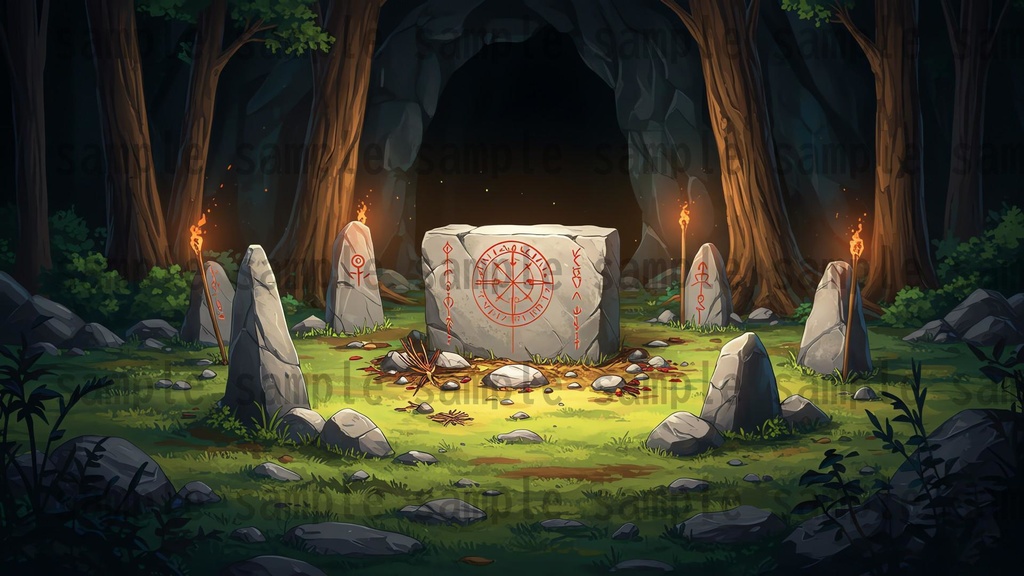 【41枚】ファンタジーRPG 森の背景イラスト【著作権フリー素材】TRPG/風景画/ゲーム