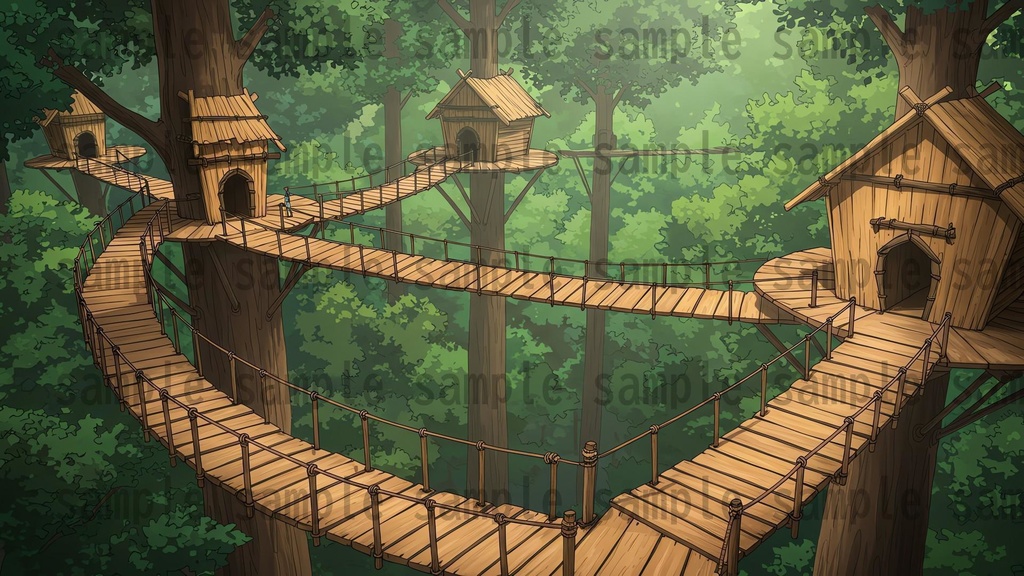 【41枚】ファンタジーRPG 森の背景イラスト【著作権フリー素材】TRPG/風景画/ゲーム