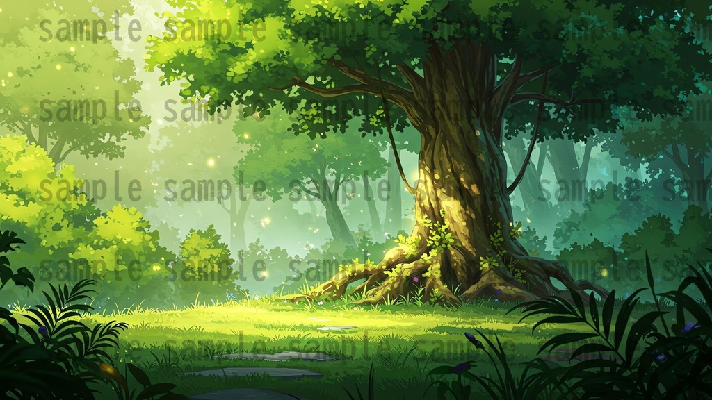 【41枚】ファンタジーRPG 森の背景イラスト【著作権フリー素材】TRPG/風景画/ゲーム