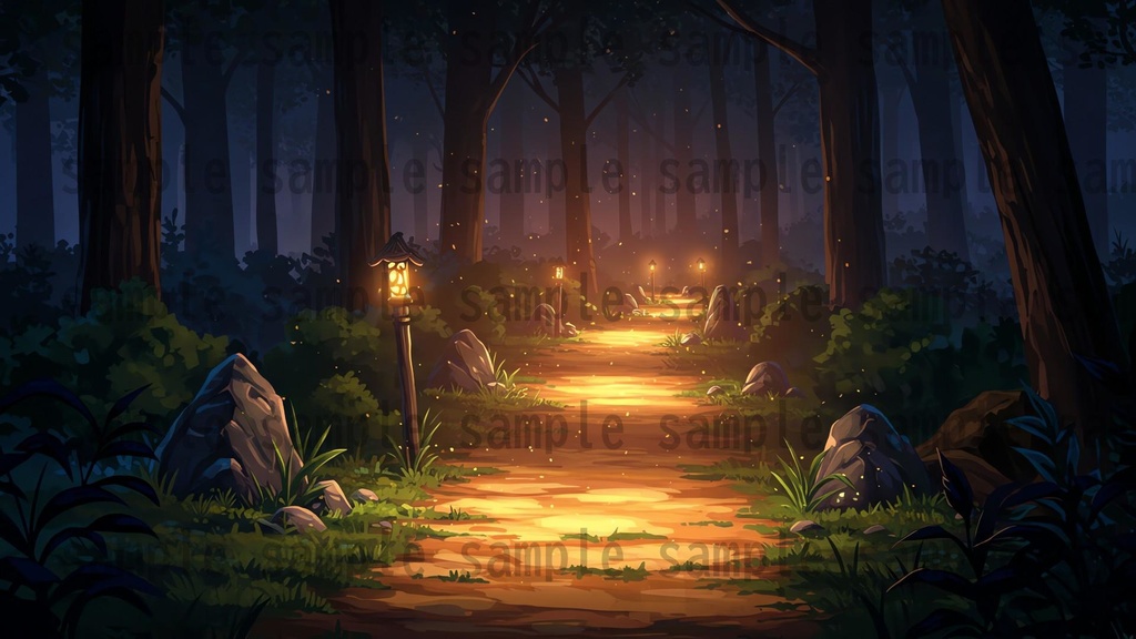 【41枚】ファンタジーRPG 森の背景イラスト【著作権フリー素材】TRPG/風景画/ゲーム