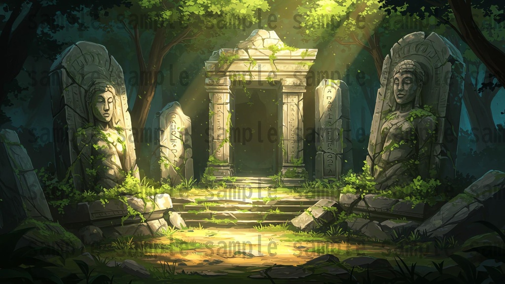 【41枚】ファンタジーRPG 森の背景イラスト【著作権フリー素材】TRPG/風景画/ゲーム