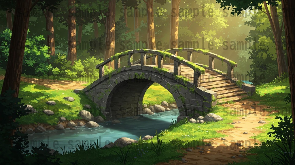 【41枚】ファンタジーRPG 森の背景イラスト【著作権フリー素材】TRPG/風景画/ゲーム