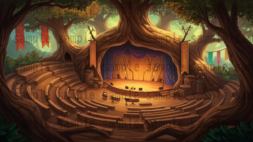 【168枚】世界樹と共生都市 ファンタジー背景イラスト【著作権フリー素材】TRPGや動画・表紙などに!