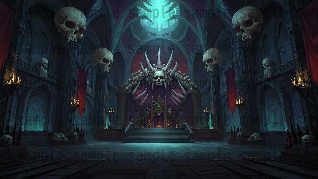 【142枚】ネクロマンサー帝国 ダークファンタジー【著作権フリー素材】TRPGや動画などに!