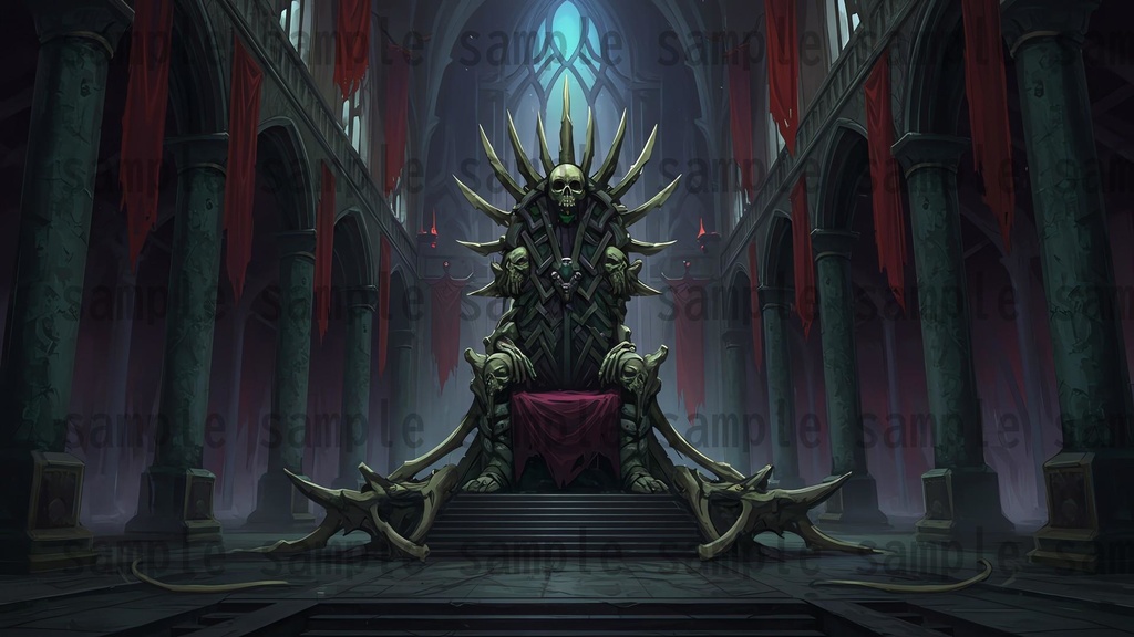 【142枚】ネクロマンサー帝国 ダークファンタジー【著作権フリー素材】TRPGや動画などに!