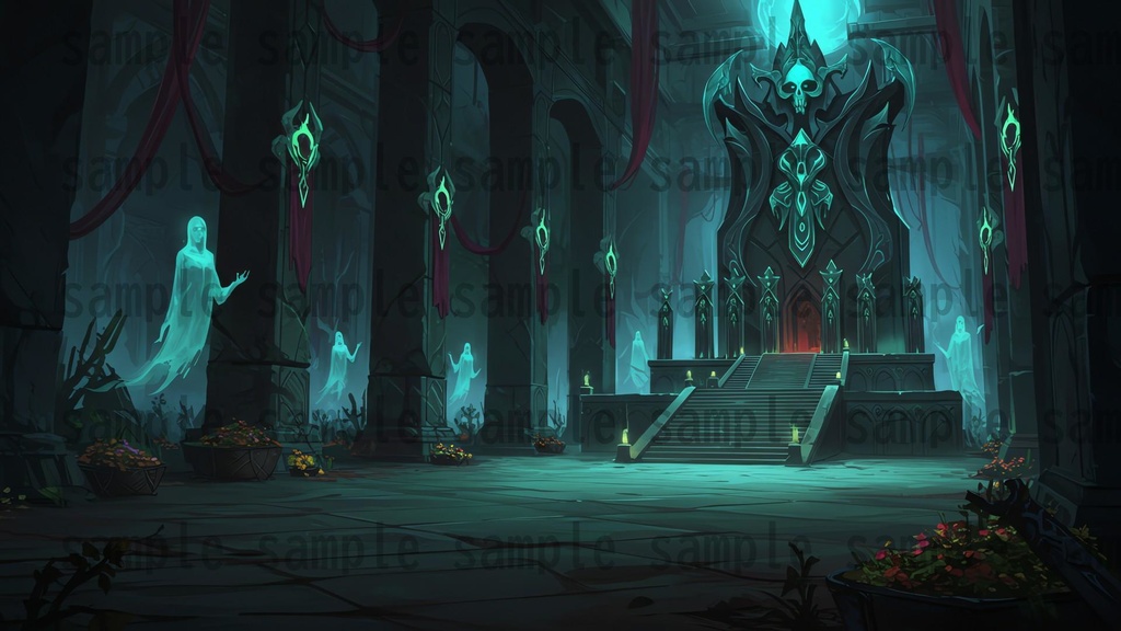 【142枚】ネクロマンサー帝国 ダークファンタジー【著作権フリー素材】TRPGや動画などに!