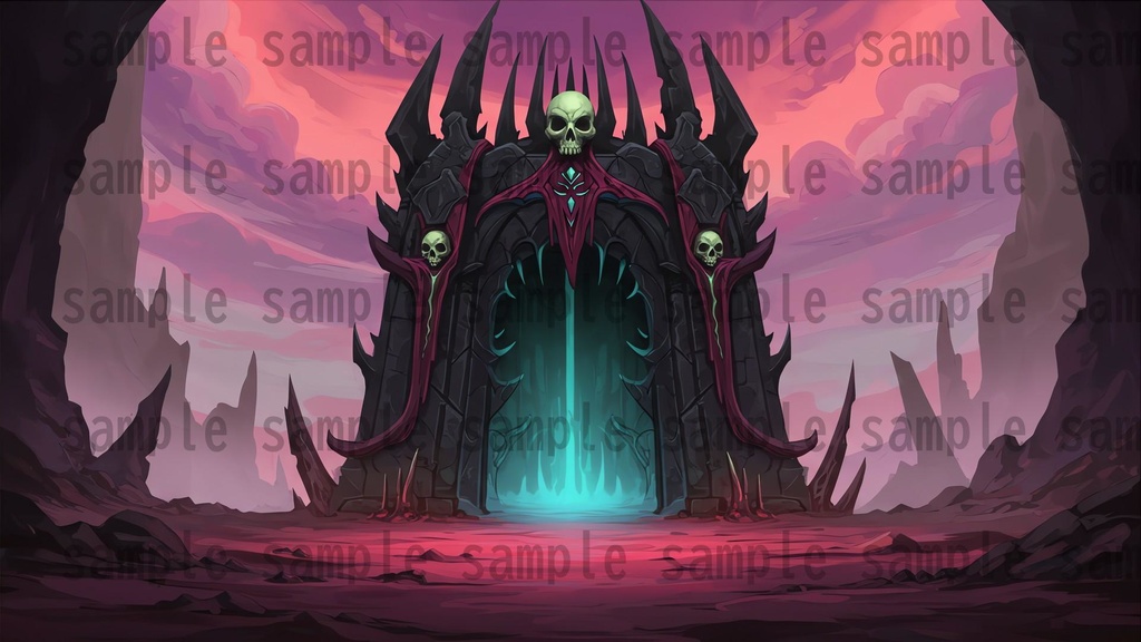 【142枚】ネクロマンサー帝国 ダークファンタジー【著作権フリー素材】TRPGや動画などに!