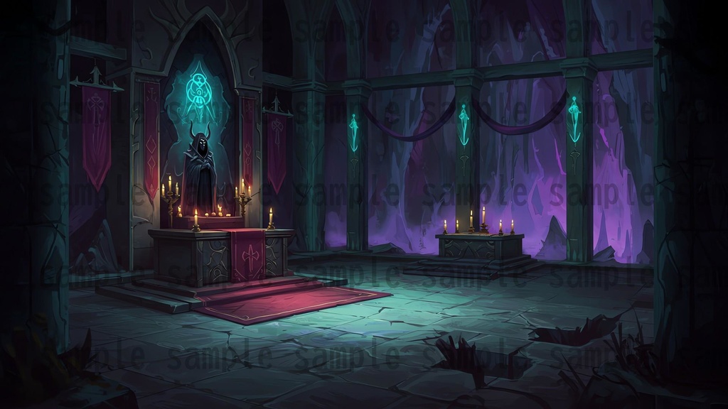 【142枚】ネクロマンサー帝国 ダークファンタジー【著作権フリー素材】TRPGや動画などに!