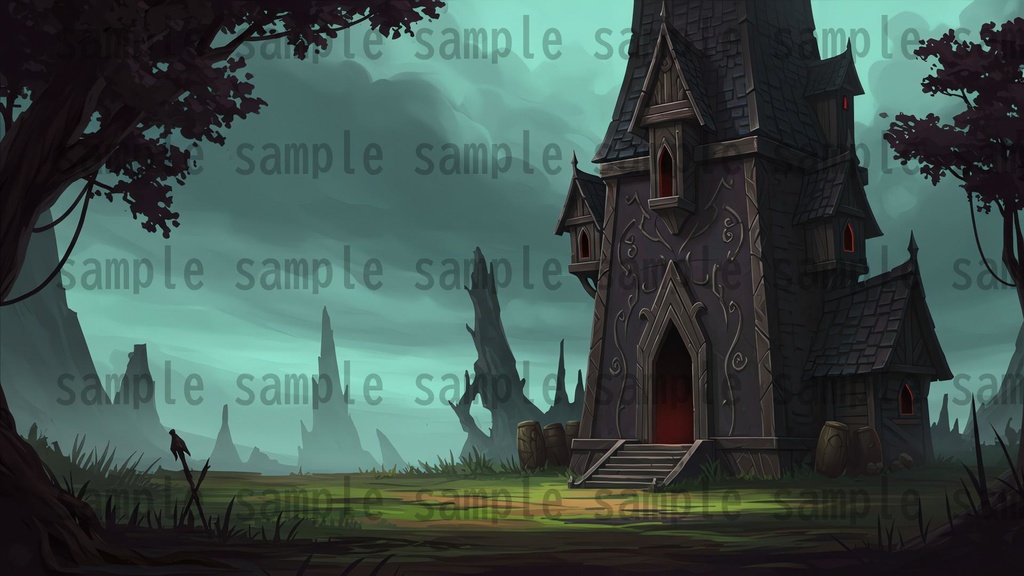 【142枚】ネクロマンサー帝国 ダークファンタジー【著作権フリー素材】TRPGや動画などに!