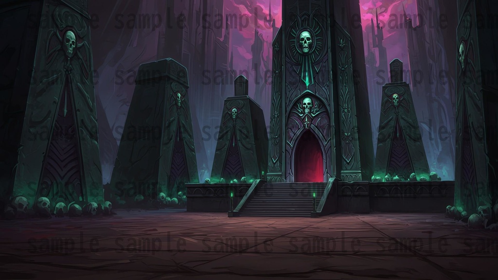 【142枚】ネクロマンサー帝国 ダークファンタジー【著作権フリー素材】TRPGや動画などに!