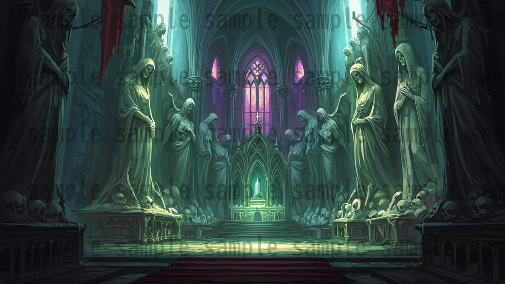 【142枚】ネクロマンサー帝国 ダークファンタジー【著作権フリー素材】TRPGや動画などに!