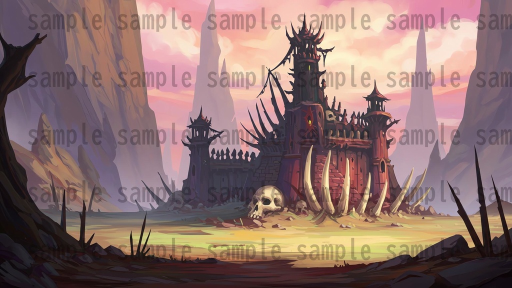 【142枚】ネクロマンサー帝国 ダークファンタジー【著作権フリー素材】TRPGや動画などに!