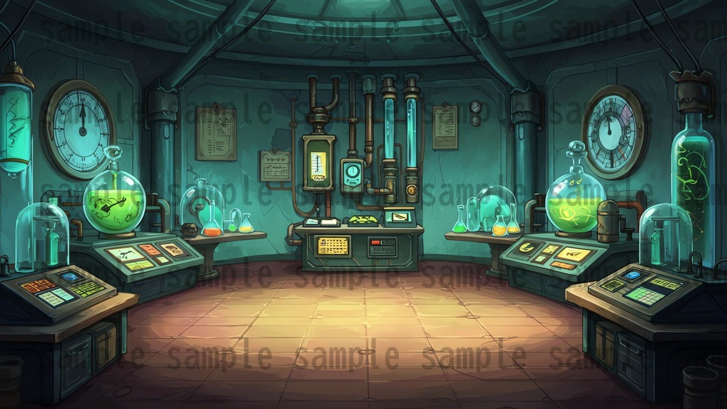 【101枚】禁断の実験研究所 背景イラスト【著作権フリー素材】TRPG/ゲーム背景画像