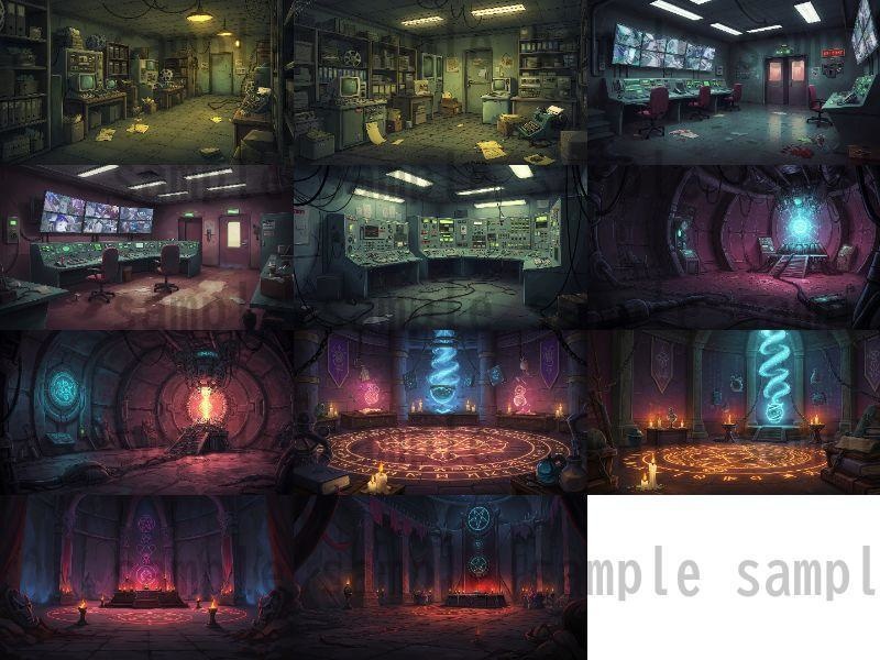 【101枚】禁断の実験研究所 背景イラスト【著作権フリー素材】TRPG/ゲーム背景画像