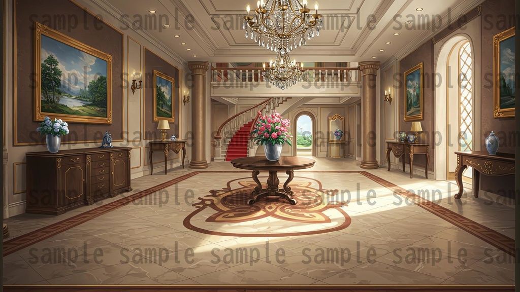 【230枚】豪邸屋敷の背景イラスト【著作権フリー素材】動画・TRPG背景画像