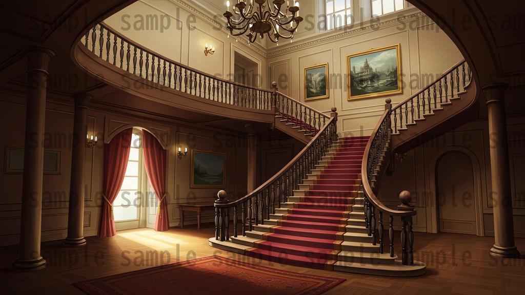 【230枚】豪邸屋敷の背景イラスト【著作権フリー素材】動画・TRPG背景画像