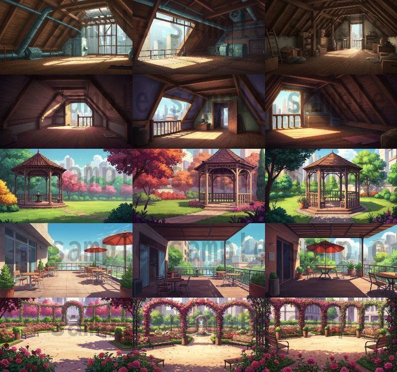 【230枚】豪邸屋敷の背景イラスト【著作権フリー素材】動画・TRPG背景画像