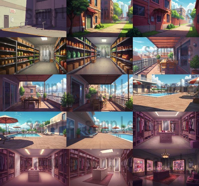 【230枚】豪邸屋敷の背景イラスト【著作権フリー素材】動画・TRPG背景画像