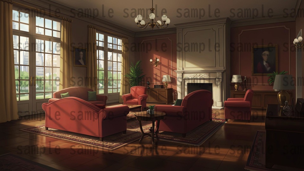 【230枚】豪邸屋敷の背景イラスト【著作権フリー素材】動画・TRPG背景画像