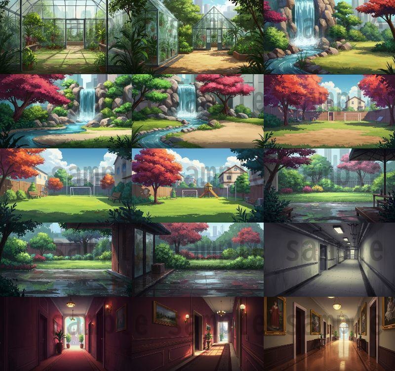 【230枚】豪邸屋敷の背景イラスト【著作権フリー素材】動画・TRPG背景画像