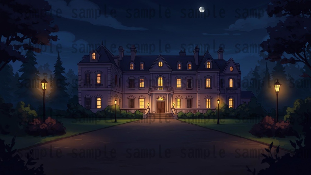 【230枚】豪邸屋敷の背景イラスト【著作権フリー素材】動画・TRPG背景画像