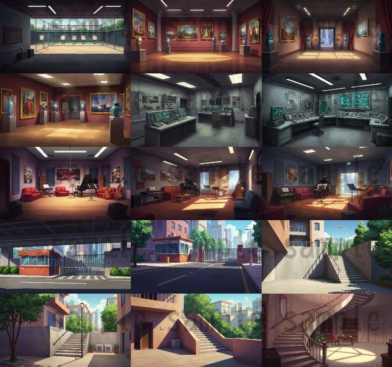 【230枚】豪邸屋敷の背景イラスト【著作権フリー素材】動画・TRPG背景画像