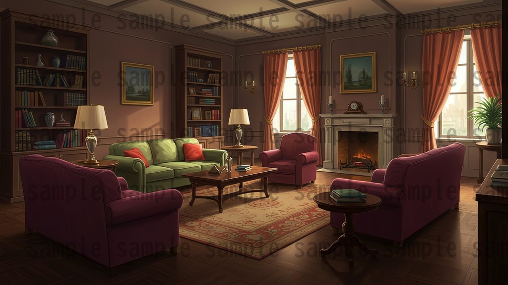 【230枚】豪邸屋敷の背景イラスト【著作権フリー素材】動画・TRPG背景画像