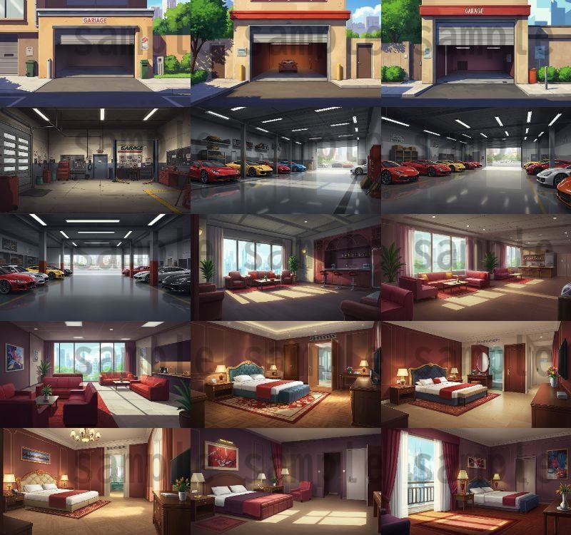 【230枚】豪邸屋敷の背景イラスト【著作権フリー素材】動画・TRPG背景画像