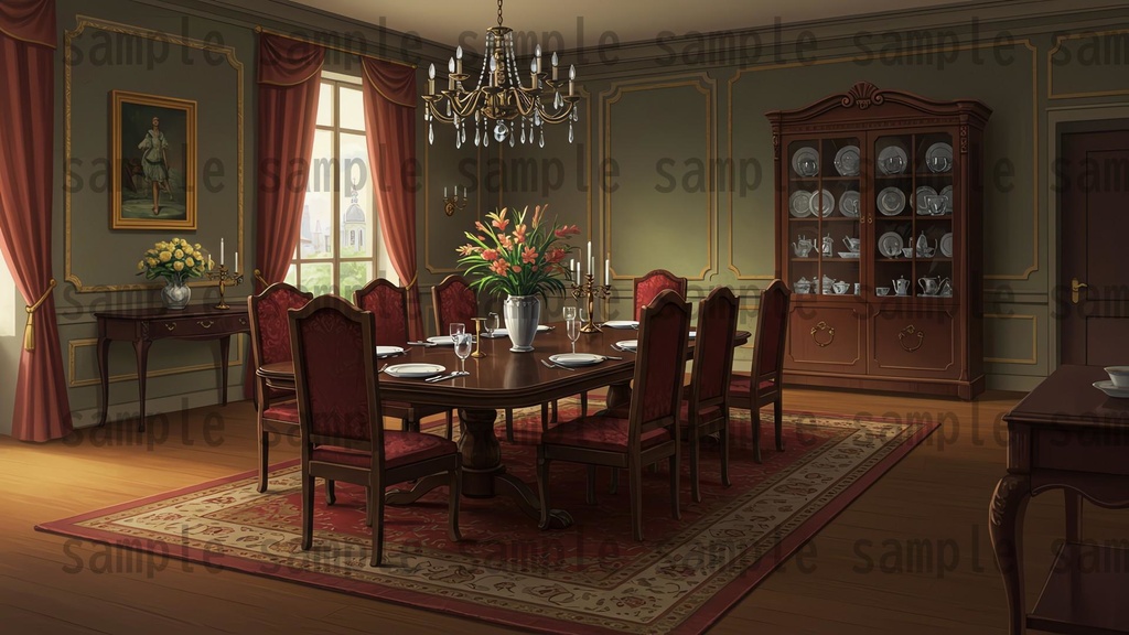 【230枚】豪邸屋敷の背景イラスト【著作権フリー素材】動画・TRPG背景画像