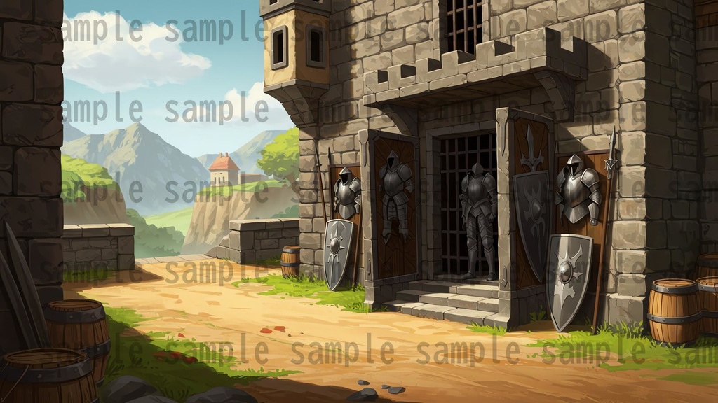 【180枚】ファンタジーRPG 店舗外観背景イラスト【著作権フリー素材】TRPG・動画/画像素材