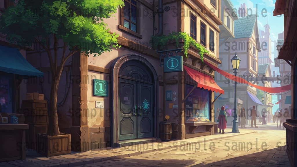 【180枚】ファンタジーRPG 店舗外観背景イラスト【著作権フリー素材】TRPG・動画/画像素材